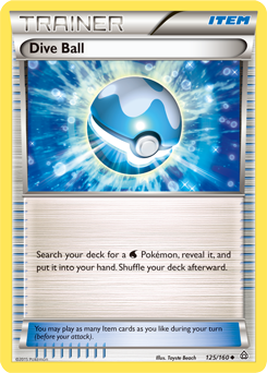 Uncommon Pokémon card Dive Ball 125/160 from Primal Clash expansion