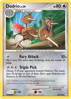 Dodrio 46/123 Pokémon card from Mysterious Treasures for sale at best price