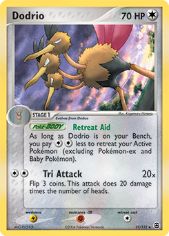 Carte Pokémon Dodrio 21/112 de la série Ex Rouge Feu Vert Feuille en vente au meilleur prix