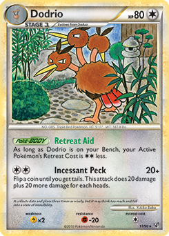 Dodrio 11/90 Pokémon card from Undaunted for sale at best price