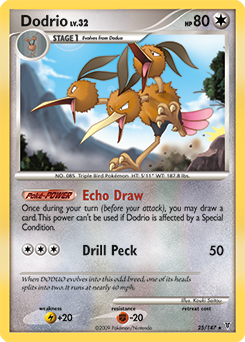Rare Pokémon card Dodrio 25/147 from Supreme Victors expansion