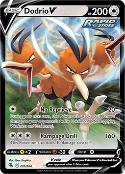 Dodrio V 201/264 Pokémon card from Fusion Strike for sale at best price