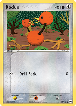 Common Pokémon card Doduo 60/101 from Ex Hidden Legends expansion