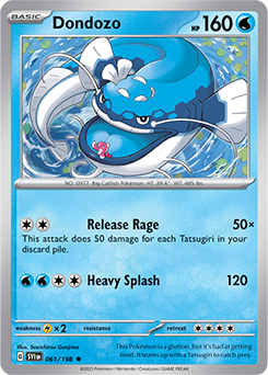 Rare Pokémon card Dondozo 061/198 from Scarlet & Violet expansion