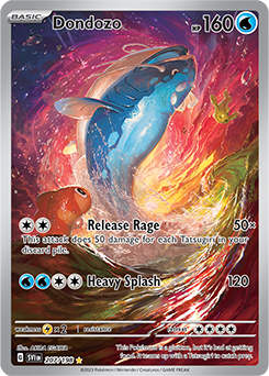 Illustration rare Pokémon card Dondozo 207/198 from Scarlet & Violet expansion