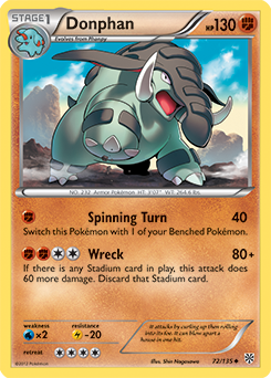 Donphan 72/135 Pokémon card from Plasma Storm for sale at best price