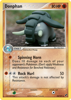 Carte Pokémon Peu commune Donphan 30/107 de la série Ex Deoxys