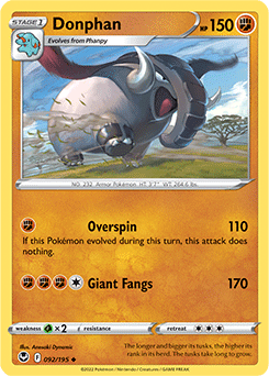 Donphan 092/195 Pokémon card from Silver Tempest for sale at best price