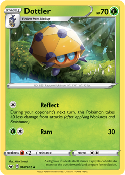 Dottler 18/202 Pokémon card from Sword & Shield for sale at best price