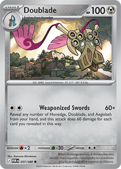 Common Pokémon card Doublade 57/88 from Perfect Order expansion