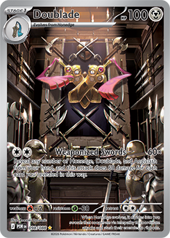 Illustration rare Pokémon card Doublade 98/88 from Perfect Order expansion