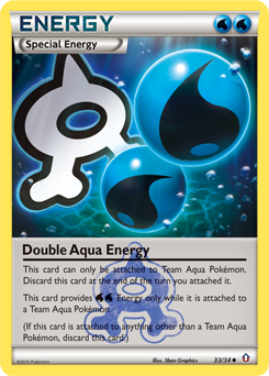 Double Aqua Energy 33/34 Pokémon card from Double Crisis for sale at best price