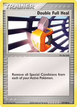 Uncommon Pokémon card Double Full Heal 77/100 from Ex Crystal Guardians expansion