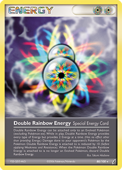 Carte Pokémon Double Énergie Multicolore 88/100 de la série Ex Gardiens de Cristal en vente au meilleur prix