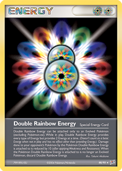 Rare Pokémon card Double Rainbow Energy 88/95 from Ex Team Magma vs Team Aqua expansion
