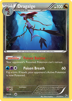 Dragalge 71/106 Pokémon card from Flashfire for sale at best price