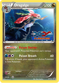 Promo Pokémon card Dragalge XY10 from XY Promos expansion
