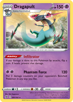 Dragapult 91/192 Pokémon card from Rebel Clash for sale at best price