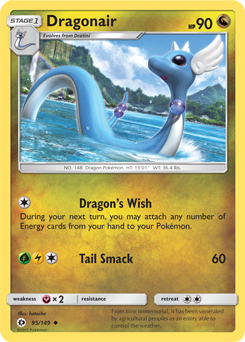 Dragonair 95/149 Pokémon card from Sun & Moon for sale at best price