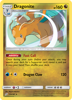 Dragonite 119/181 Pokémon card from Team Up for sale at best price
