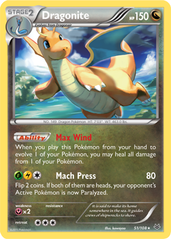 Dragonite 51/108 Pokémon card from Roaring Skies for sale at best price
