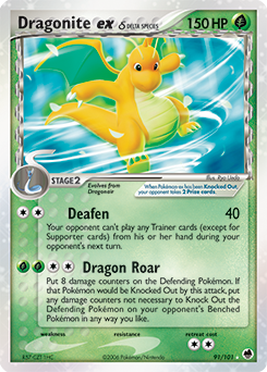 Dragonite EX 91/101 Pokémon card from Ex Dragon Frontiers for sale at best price