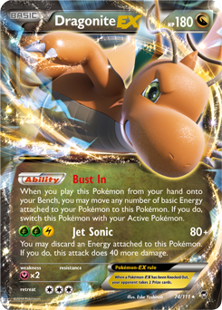 Dragonite EX 74/111 Pokémon card from Furious Fists for sale at best price