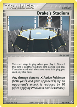 Drake's Stadium 72/108 Pokémon card from Ex Power Keepers for sale at best price