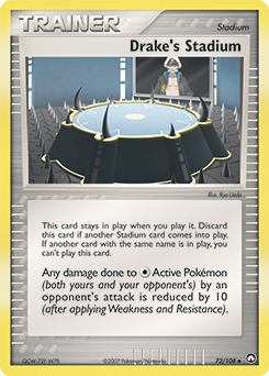 Carte Pokémon Stade d'Aragon 72/108 de la série Ex Gardiens du Pouvoir en vente au meilleur prix