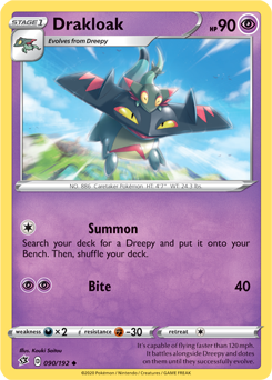 Drakloak 90/192 Pokémon card from Rebel Clash for sale at best price