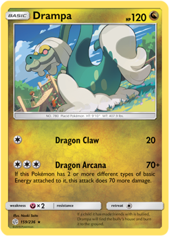 Drampa 159/236 Pokémon card from Cosmic Eclipse for sale at best price
