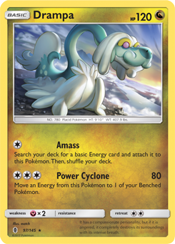 Drampa 97/145 Pokémon card from Guardians Rising for sale at best price