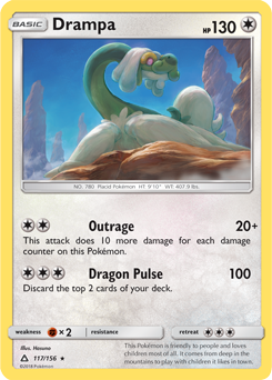 Drampa 117/156 Pokémon card from Untra Prism for sale at best price