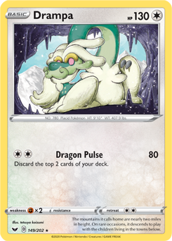 Drampa 149/202 Pokémon card from Sword & Shield for sale at best price