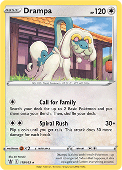 Drampa 119/163 Pokémon card from Battle Styles for sale at best price
