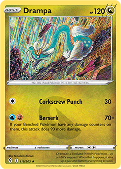 Carte Pokémon Rare Draïeul 119/203 de la série Évolution Céleste