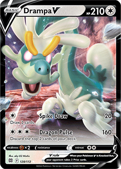 Drampa V 128/172 Pokémon card from Brilliant Stars for sale at best price