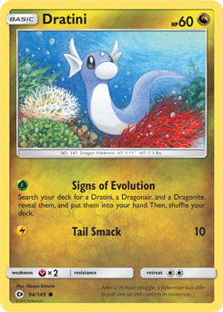 Dratini 94/149 Pokémon card from Sun & Moon for sale at best price