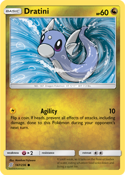Dratini 147/236 Pokémon card from Unified Minds for sale at best price