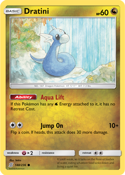 Dratini 148/236 Pokémon card from Unified Minds for sale at best price