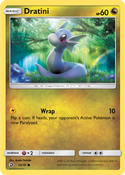 Dratini 34/70 Pokémon card from Dragon Majesty for sale at best price