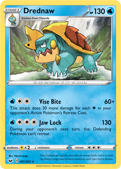 Drednaw 61/202 Pokémon card from Sword & Shield for sale at best price