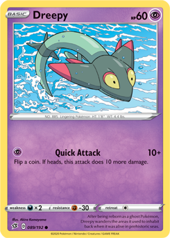 Dreepy 89/192 Pokémon card from Rebel Clash for sale at best price