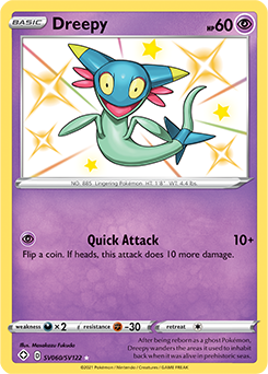 Shining Pokémon Pokémon card Dreepy SV060/SV122 from Shining Fates expansion