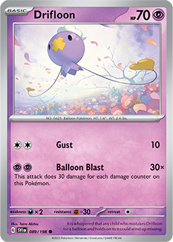 Common Pokémon card Drifloon 089/198 from Scarlet & Violet expansion