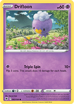 Common Pokémon card Drifloon 063/189 from Astral Radiance expansion