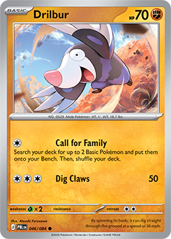 Carte Pokémon Communes Rototaupe 46/84 de la série Nuit Noire