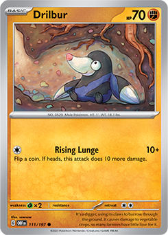 Drilbur 111/197 Pokémon card from Obsidian Flames for sale at best price