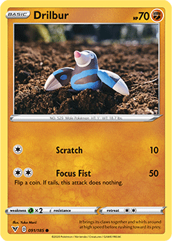 Drilbur 091/185 Pokémon card from Vivid Voltage for sale at best price