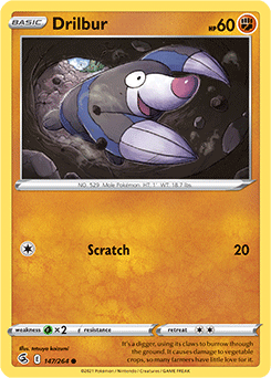 Drilbur 147/264 Pokémon card from Fusion Strike for sale at best price